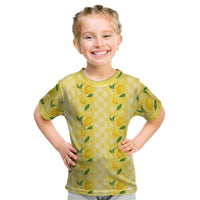 Hawaii Lemon Palaka Kid T Shirt Striped Stylized LT01 Yellow - Polynesian Pride