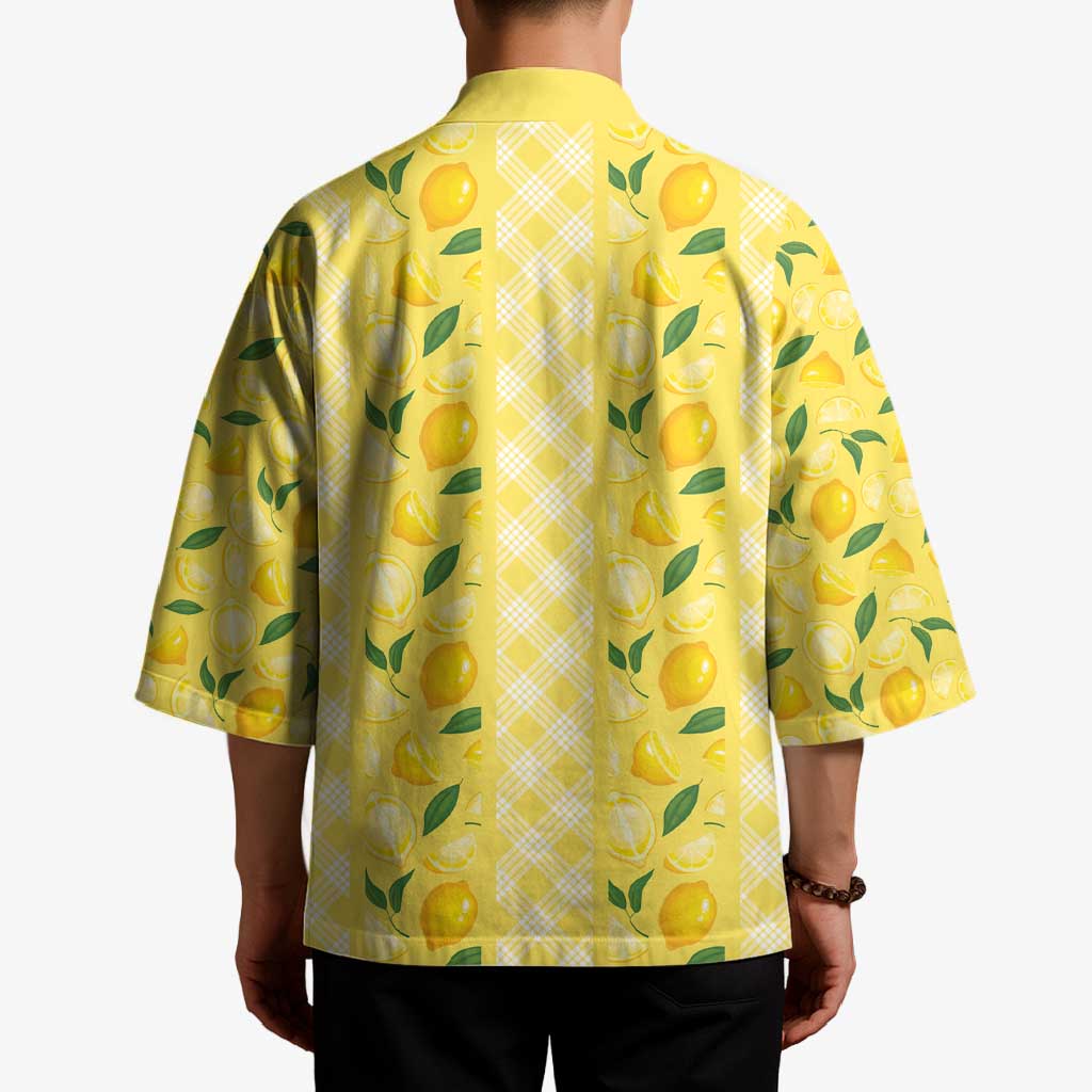 Hawaii Lemon Palaka Kimono Striped Stylized LT01 - Polynesian Pride