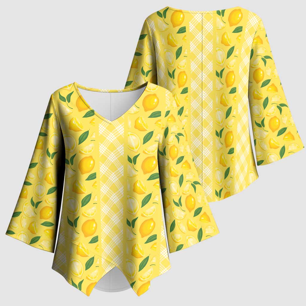 Hawaii Lemon Palaka Kimono Sleeve Blouse Striped Stylized LT01 - Polynesian Pride