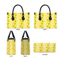Hawaii Lemon Palaka Leather Bag Striped Stylized LT01 - Polynesian Pride