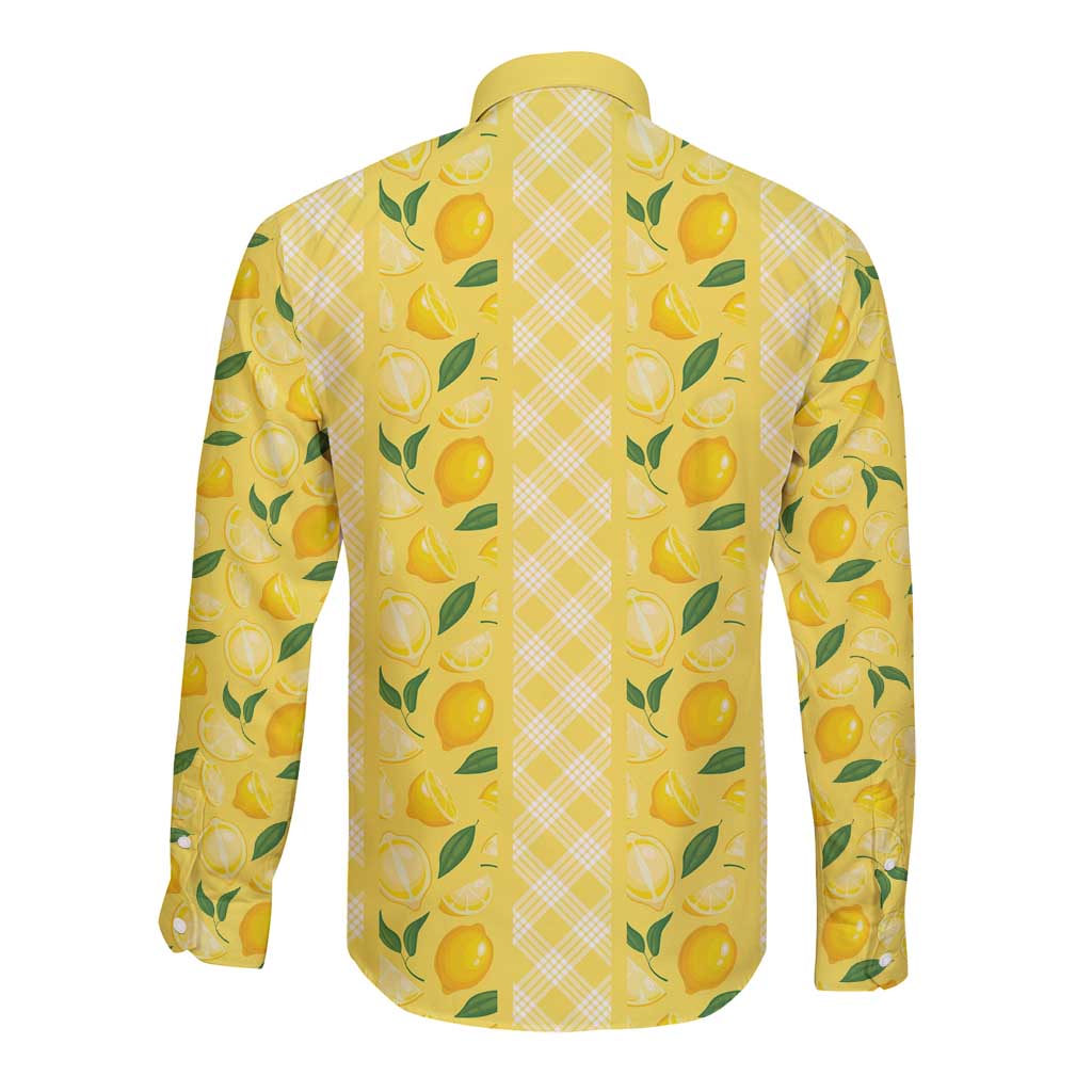 Hawaii Lemon Palaka Long Sleeve Button Shirt Striped Stylized LT01 - Polynesian Pride