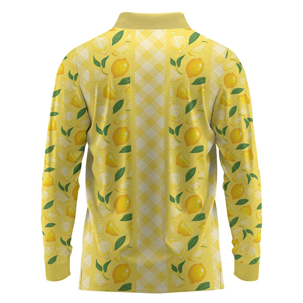 Hawaii Lemon Palaka Long Sleeve Polo Shirt Striped Stylized LT01 - Polynesian Pride