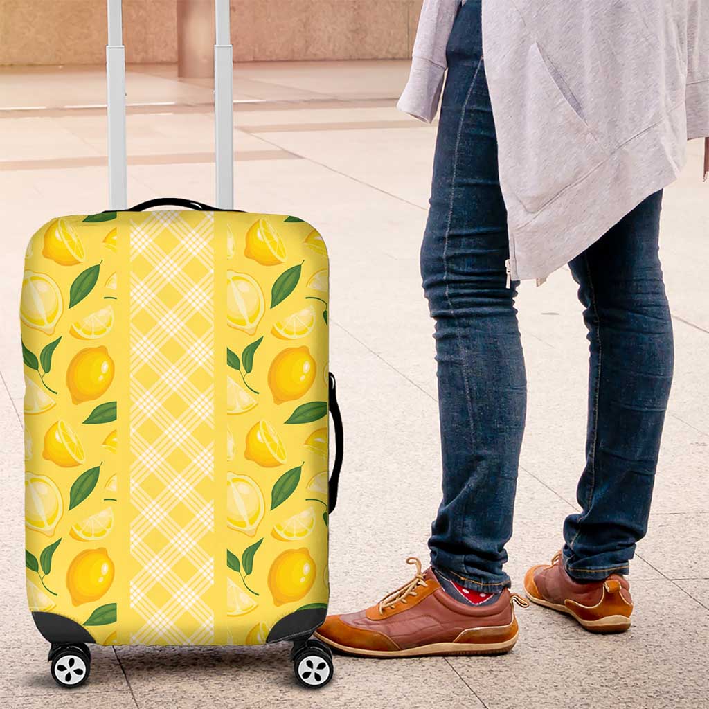 Hawaii Lemon Palaka Luggage Cover Striped Stylized LT01 Yellow - Polynesian Pride