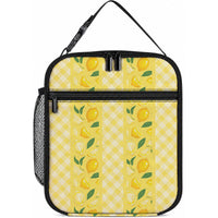 Hawaii Lemon Palaka Lunch Bag Striped Stylized LT01 10.2 × 8.3 × 4.3 inch Yellow - Polynesian Pride