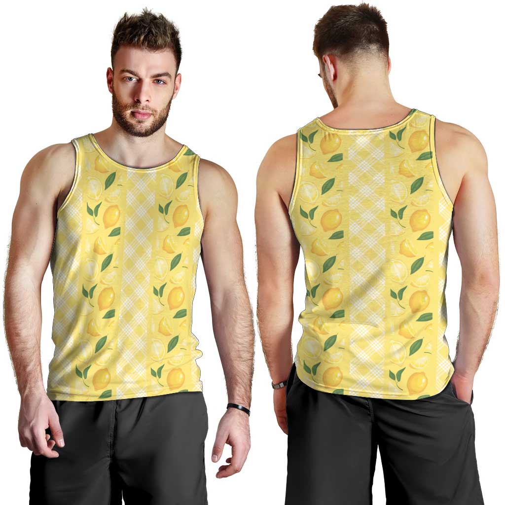 Hawaii Lemon Palaka Men Tank Top Striped Stylized LT01 - Polynesian Pride