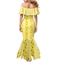 Hawaii Lemon Palaka Mermaid Dress Striped Stylized LT01 - Polynesian Pride