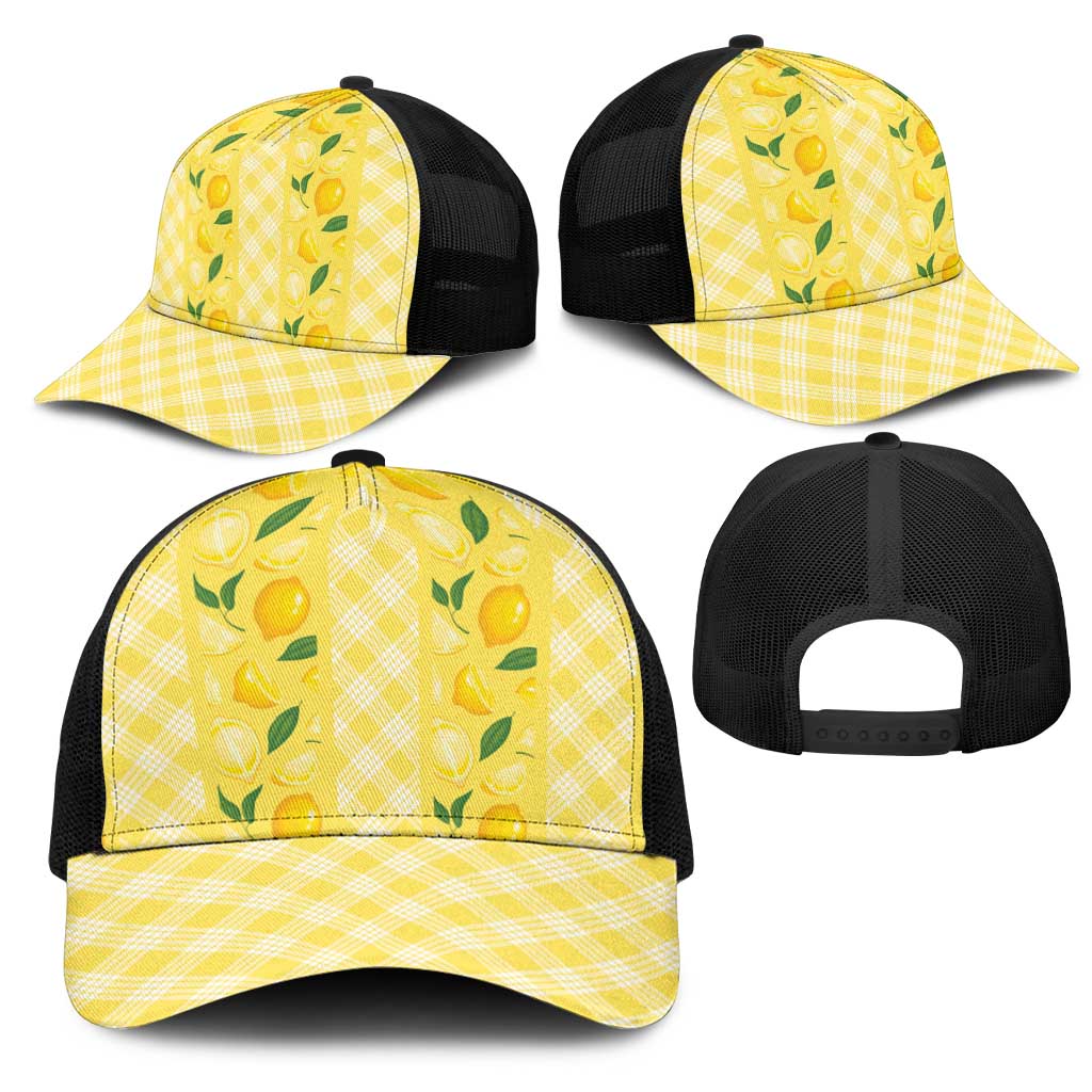 Hawaii Lemon Palaka Mesh Trucker Cap Striped Stylized LT01 - Polynesian Pride