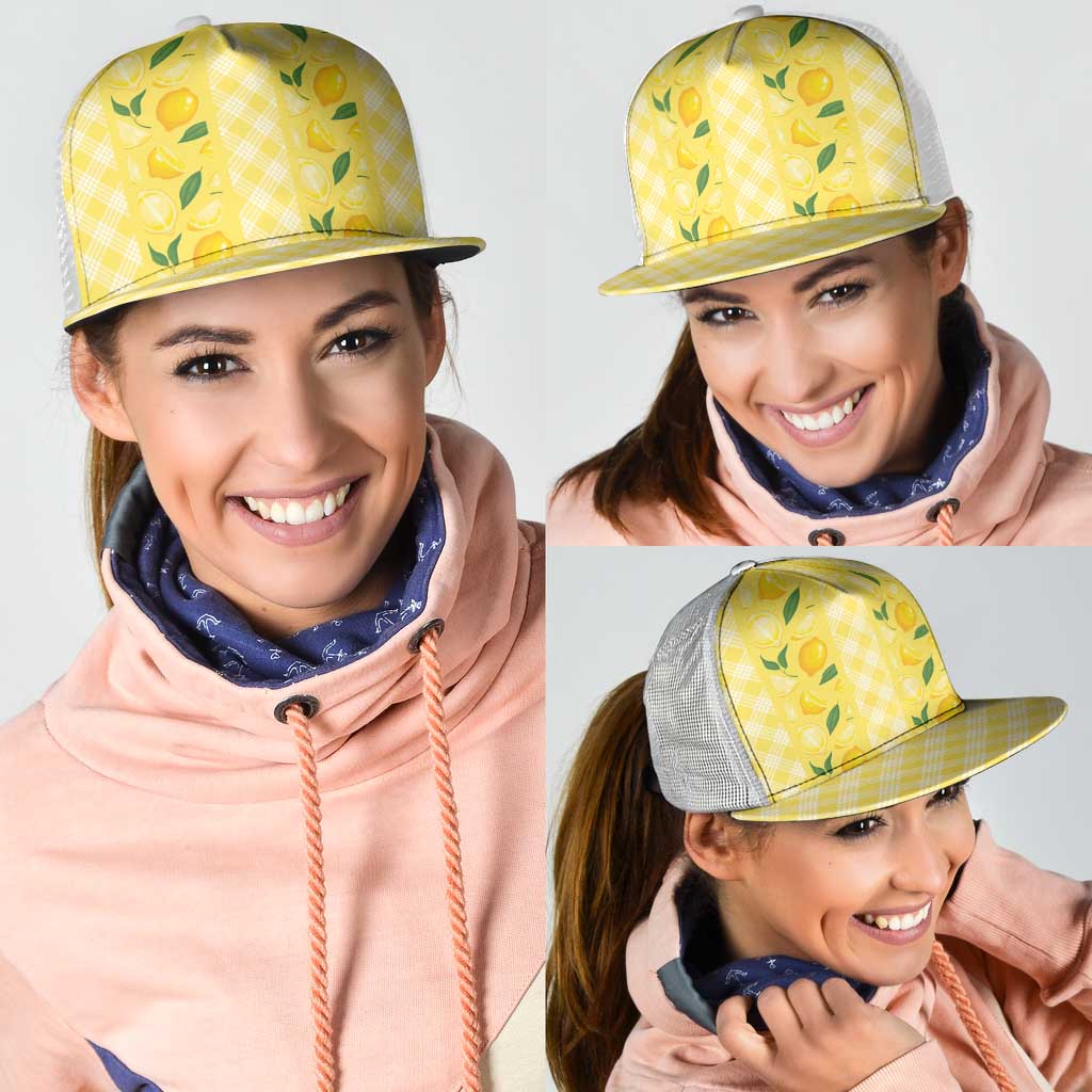 Hawaii Lemon Palaka Mesh Trucker Cap Striped Stylized LT01 - Polynesian Pride