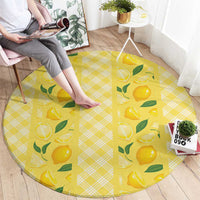 Hawaii Lemon Palaka Round Carpet Striped Stylized LT01 - Polynesian Pride