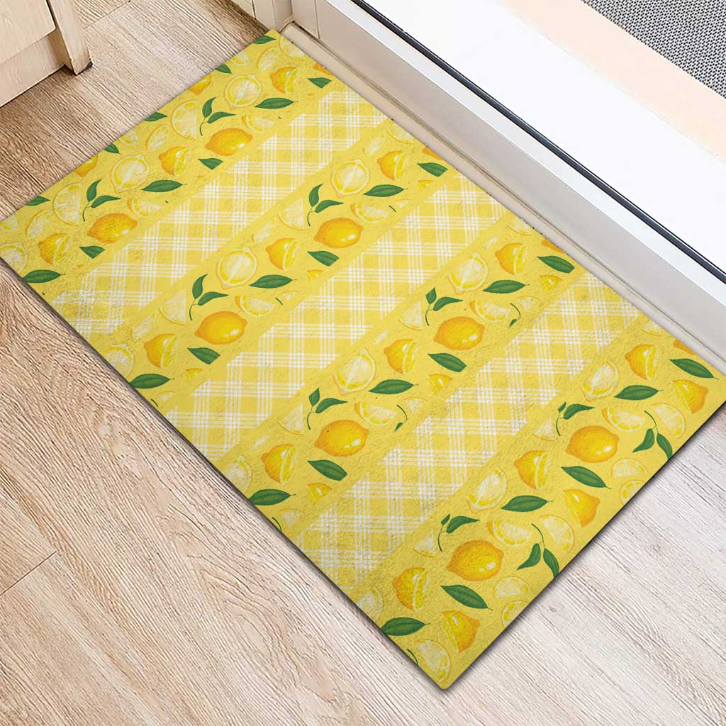 Hawaii Lemon Palaka Rubber Doormat Striped Stylized LT01 - Polynesian Pride