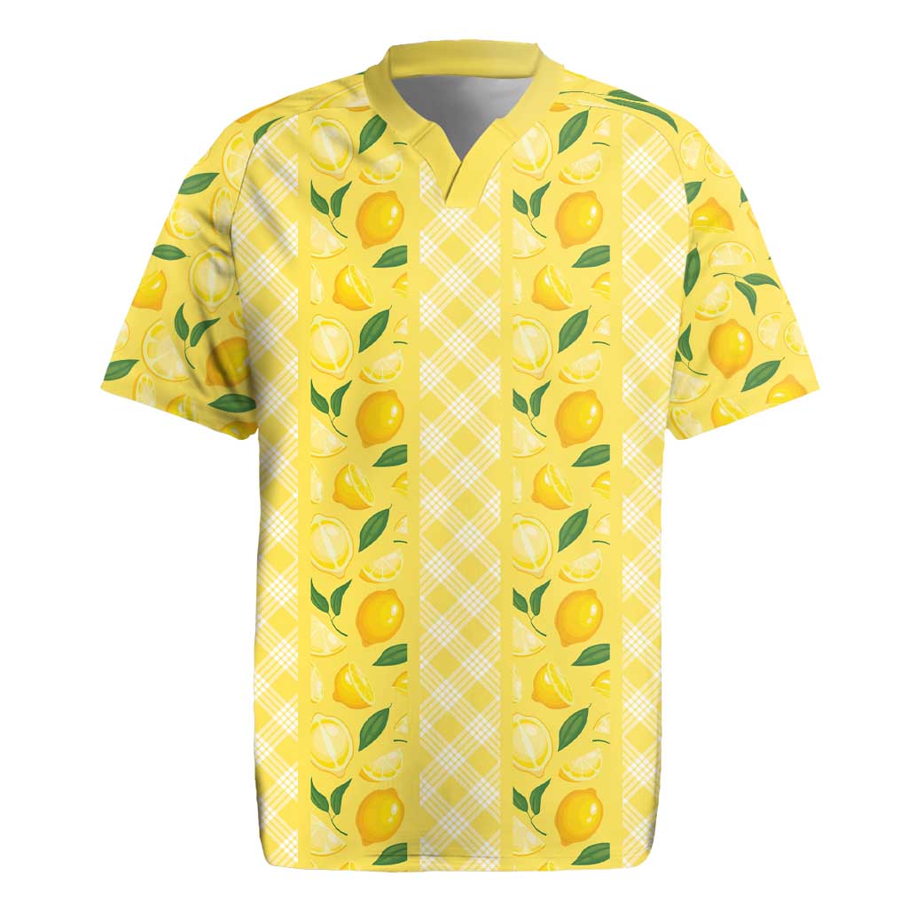 Hawaii Lemon Palaka Rugby Jersey Striped Stylized