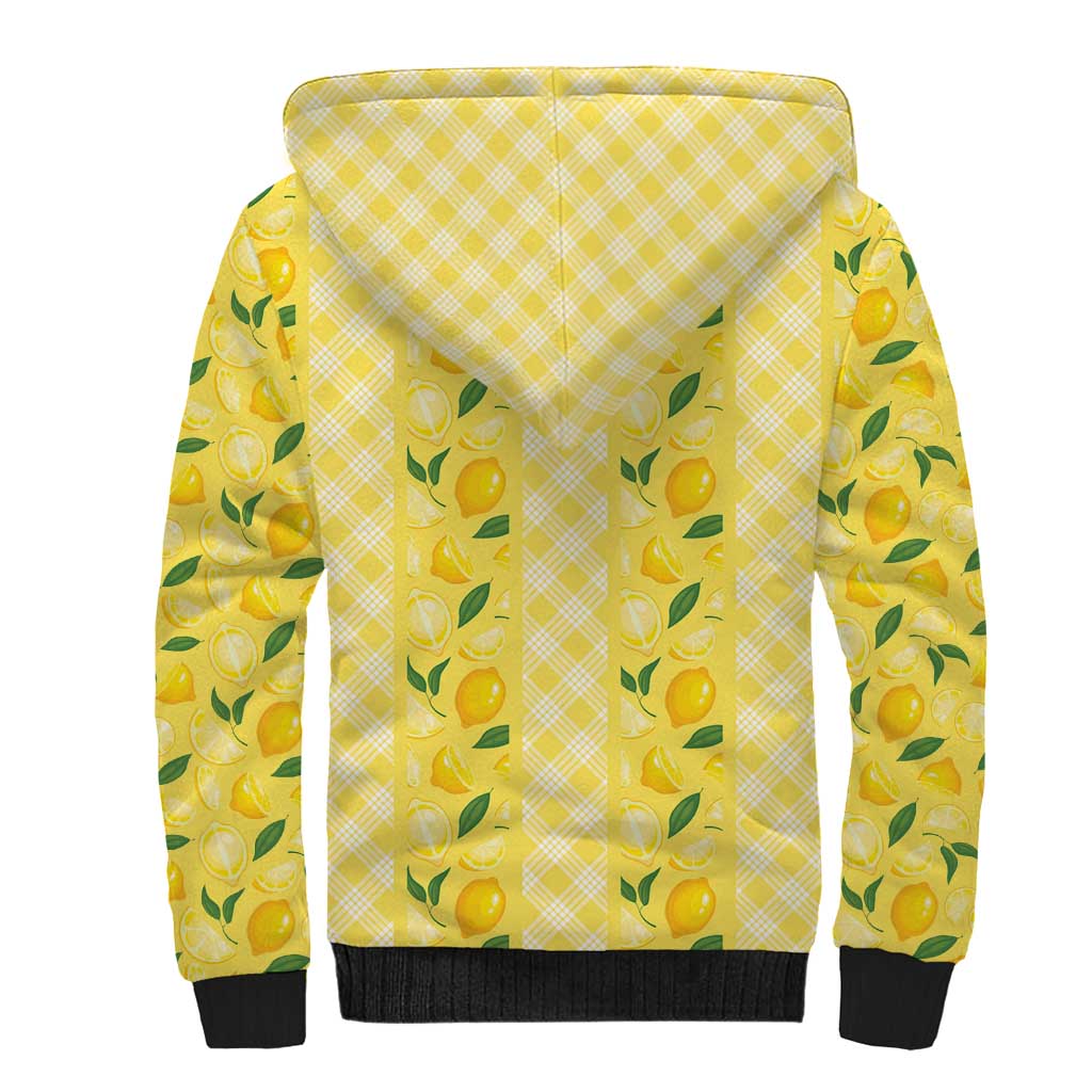 Hawaii Lemon Palaka Sherpa Hoodie Striped Stylized LT01 - Polynesian Pride