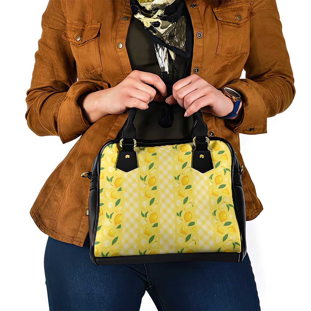 Hawaii Lemon Palaka Shoulder Handbag Striped Stylized LT01 - Polynesian Pride