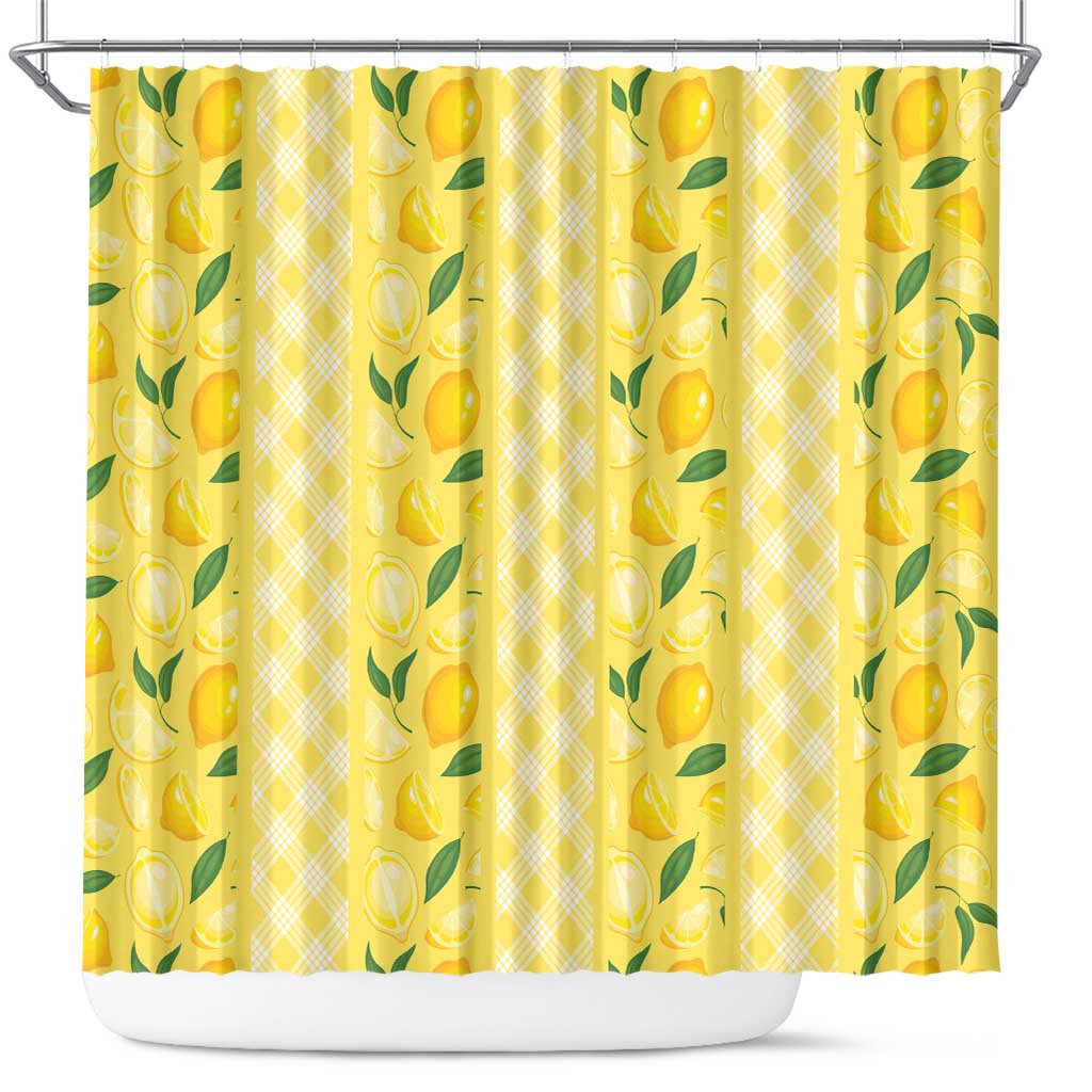Hawaii Lemon Palaka Shower Curtain Striped Stylized LT01 Yellow - Polynesian Pride