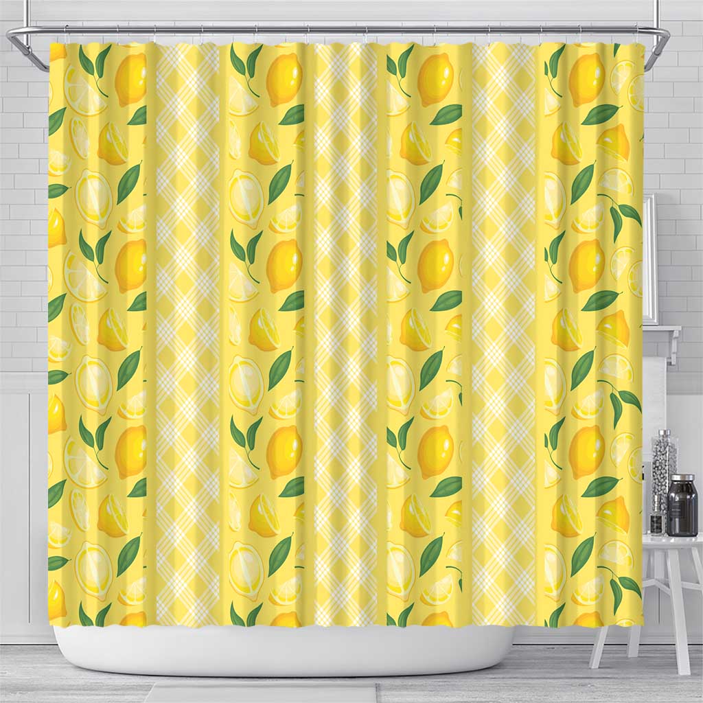 Hawaii Lemon Palaka Shower Curtain Striped Stylized LT01 - Polynesian Pride