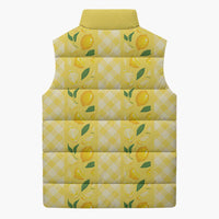 Hawaii Lemon Palaka Sleeveless Puffer Jacket Striped Stylized LT01 - Polynesian Pride