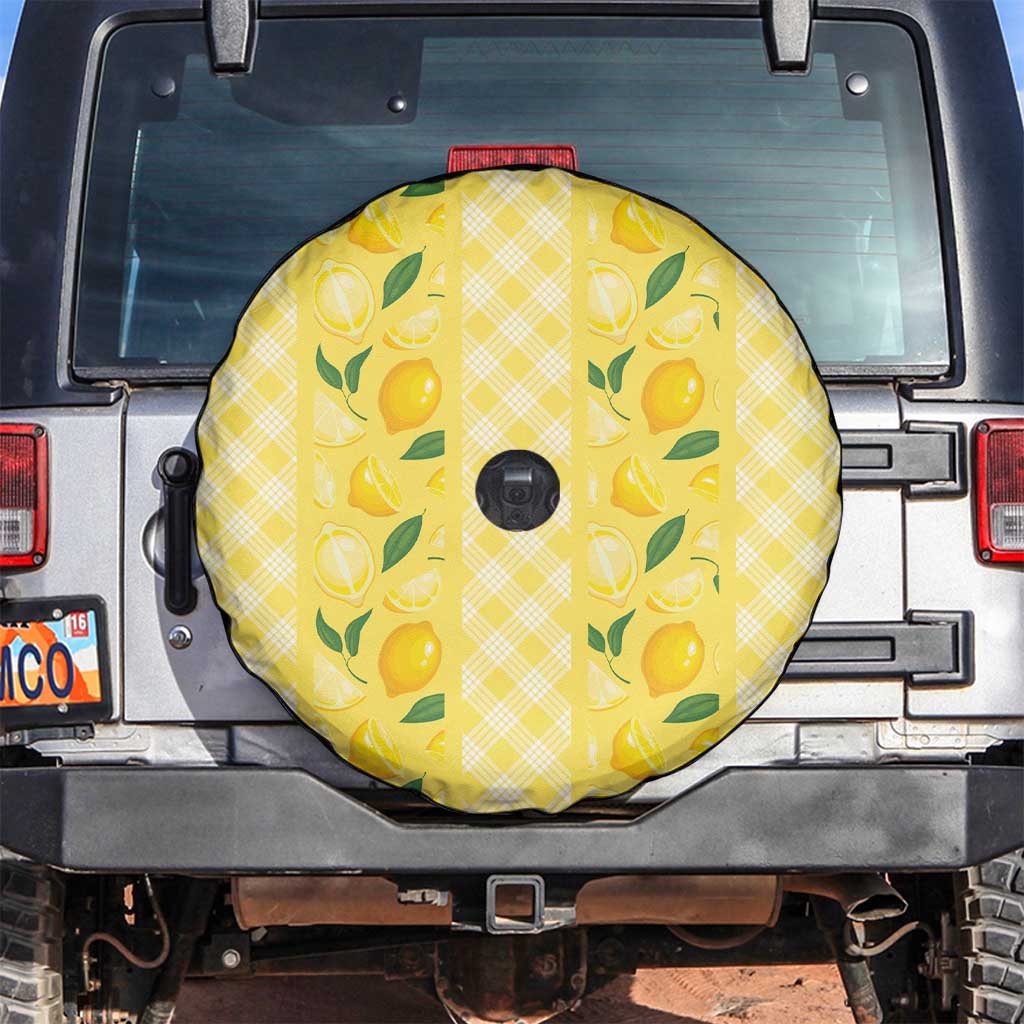 Hawaii Lemon Palaka Spare Tire Cover Striped Stylized LT01 Yellow - Polynesian Pride