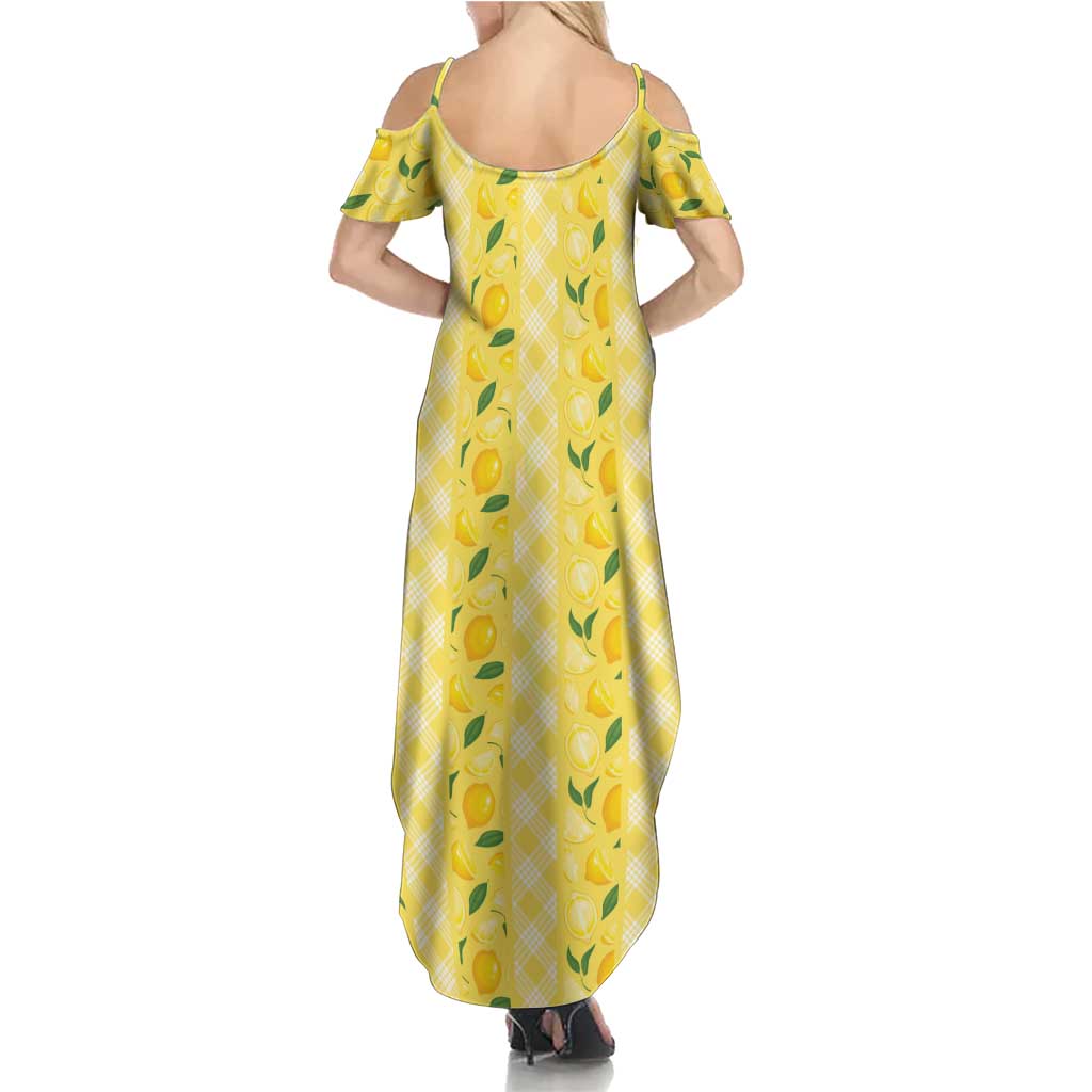 Hawaii Lemon Palaka Summer Maxi Dress Striped Stylized LT01 - Polynesian Pride