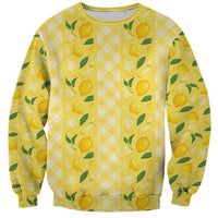 Hawaii Lemon Palaka Sweatshirt Striped Stylized LT01 Unisex Yellow - Polynesian Pride