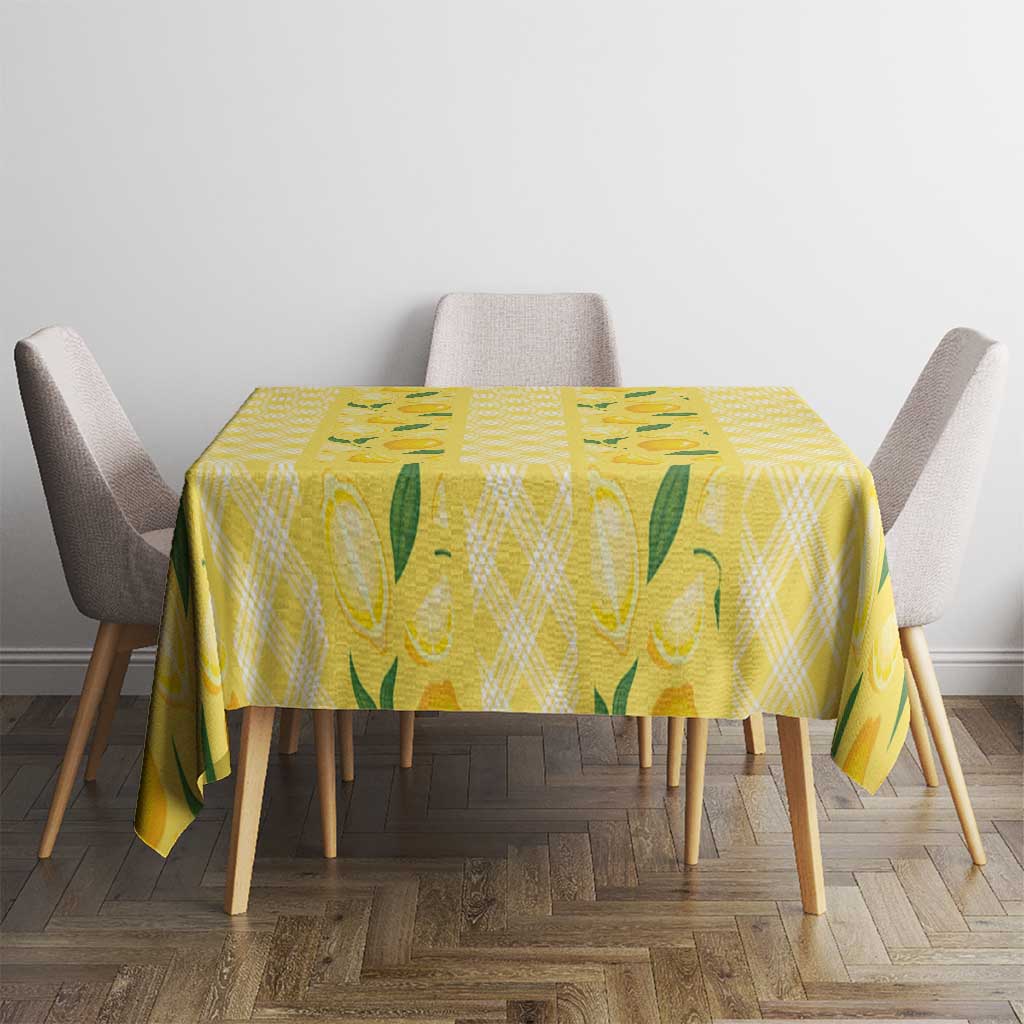 Hawaii Lemon Palaka Tablecloth Striped Stylized LT01 - Polynesian Pride