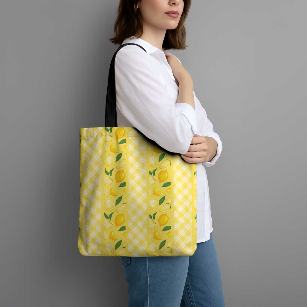 Hawaii Lemon Palaka Tote Bag Striped Stylized LT01 - Polynesian Pride