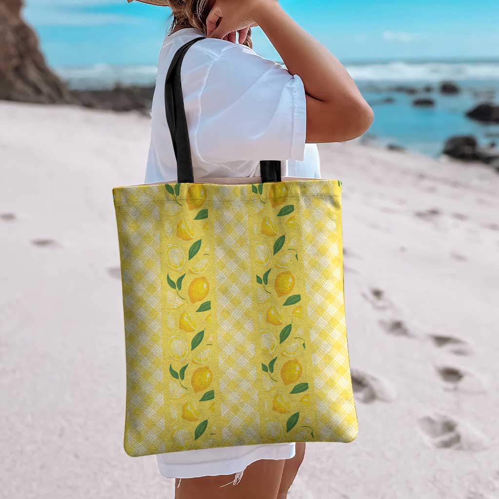 Hawaii Lemon Palaka Tote Bag Striped Stylized LT01 - Polynesian Pride