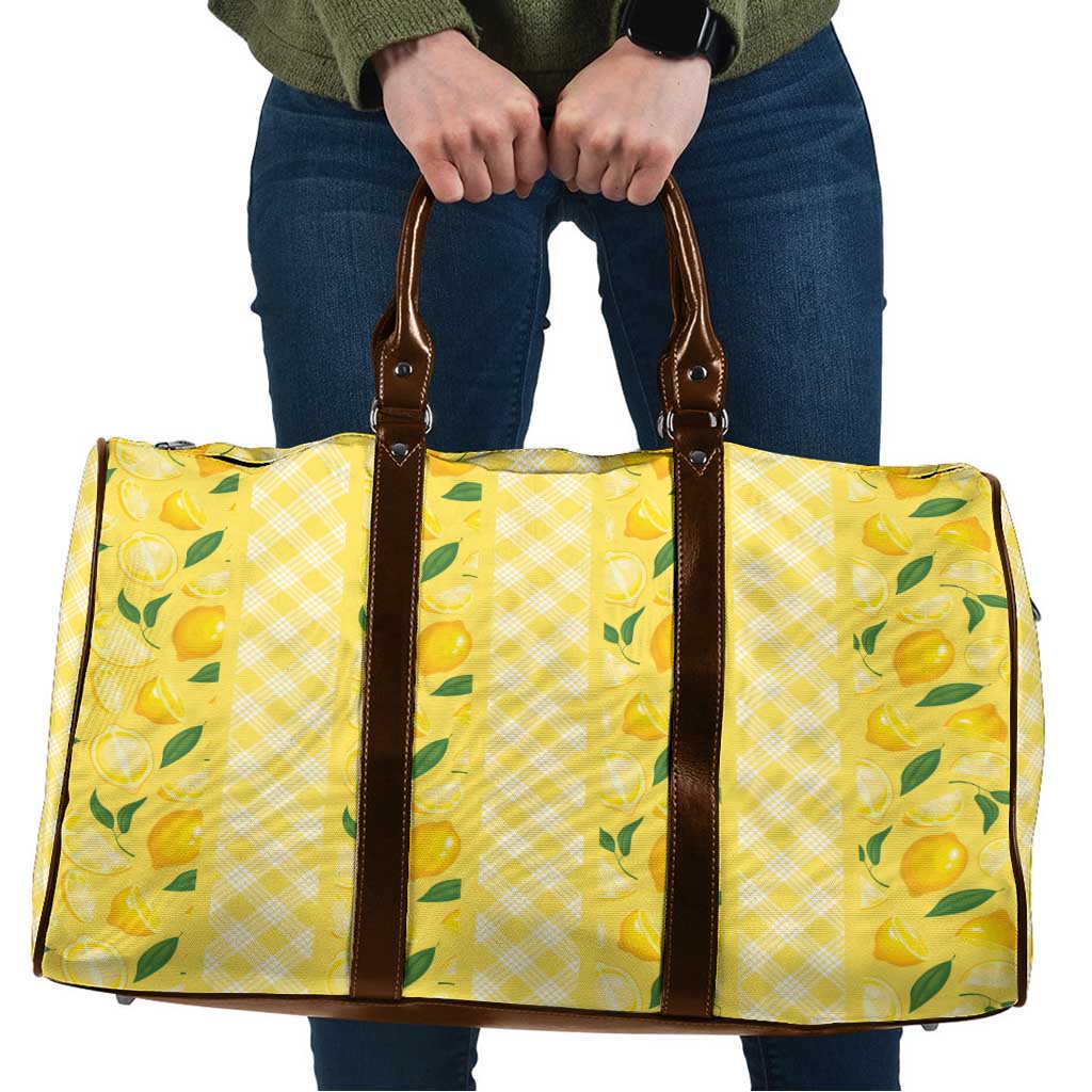 Hawaii Lemon Palaka Travel Bag Striped Stylized LT01 Yellow - Polynesian Pride
