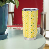 Hawaii Lemon Palaka Tumbler Cup Striped Stylized LT01 - Polynesian Pride