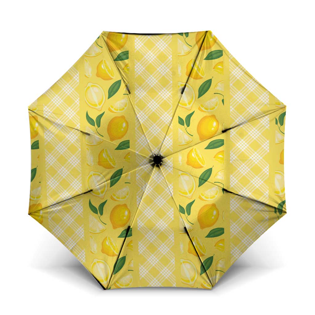 Hawaii Lemon Palaka Umbrella Striped Stylized