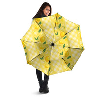 Hawaii Lemon Palaka Umbrella Striped Stylized