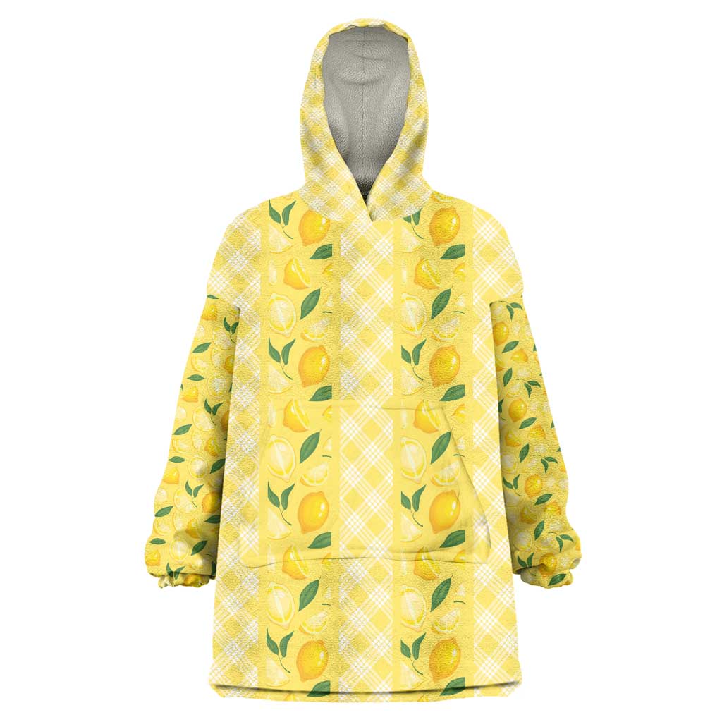 Hawaii Lemon Palaka Wearable Blanket Hoodie Striped Stylized