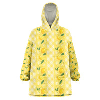 Hawaii Lemon Palaka Wearable Blanket Hoodie Striped Stylized