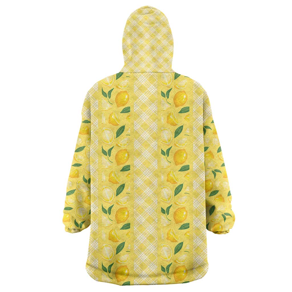 Hawaii Lemon Palaka Wearable Blanket Hoodie Striped Stylized