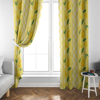 Hawaii Lemon Palaka Window Curtain Striped Stylized LT01 - Polynesian Pride