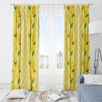 Hawaii Lemon Palaka Window Curtain Striped Stylized LT01 - Polynesian Pride