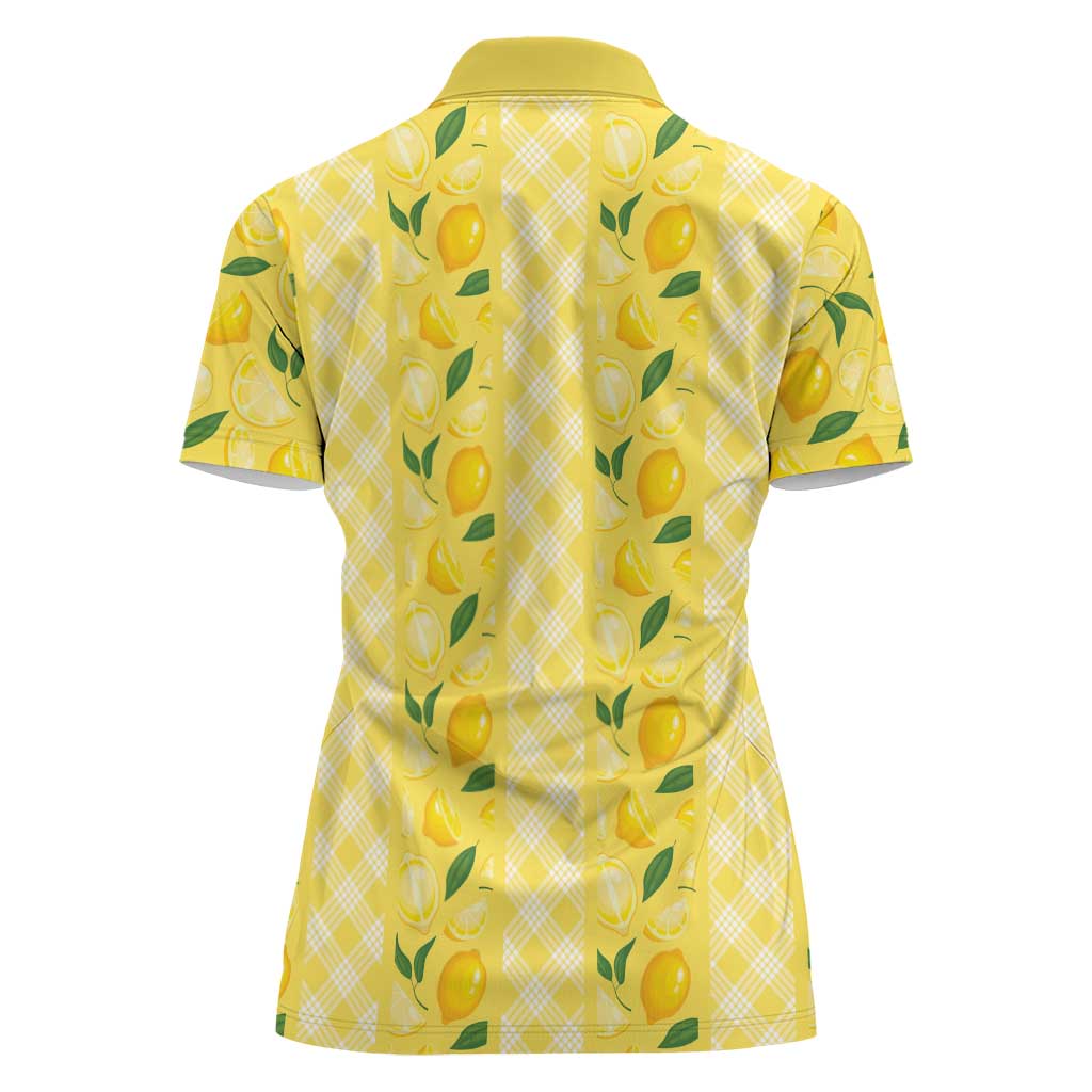 Hawaii Lemon Palaka Women Polo Shirt Striped Stylized LT01 - Polynesian Pride