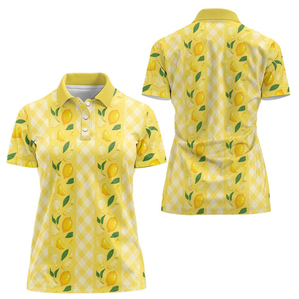 Hawaii Lemon Palaka Women Polo Shirt Striped Stylized LT01 - Polynesian Pride