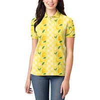 Hawaii Lemon Palaka Women Polo Shirt Striped Stylized LT01 - Polynesian Pride
