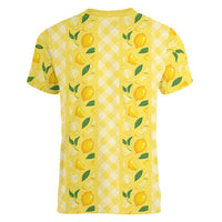 Hawaii Lemon Palaka Women V-Neck T-Shirt Striped Stylized LT01 - Polynesian Pride