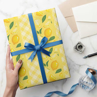Hawaii Lemon Palaka Wrapping Paper Striped Stylized
