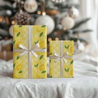 Hawaii Lemon Palaka Wrapping Paper Striped Stylized
