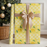 Hawaii Lemon Palaka Wrapping Paper Striped Stylized