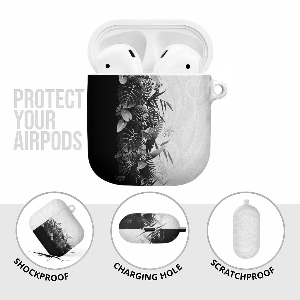Hawaii Tropical Plant Monochrome AirPods Case Vibrant Polynesian Pattern LT01 - Polynesian Pride