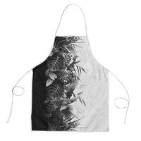 Hawaii Tropical Plant Monochrome Apron Vibrant Polynesian Pattern LT01 Black - Polynesian Pride