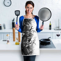 Hawaii Tropical Plant Monochrome Apron Vibrant Polynesian Pattern LT01 - Polynesian Pride