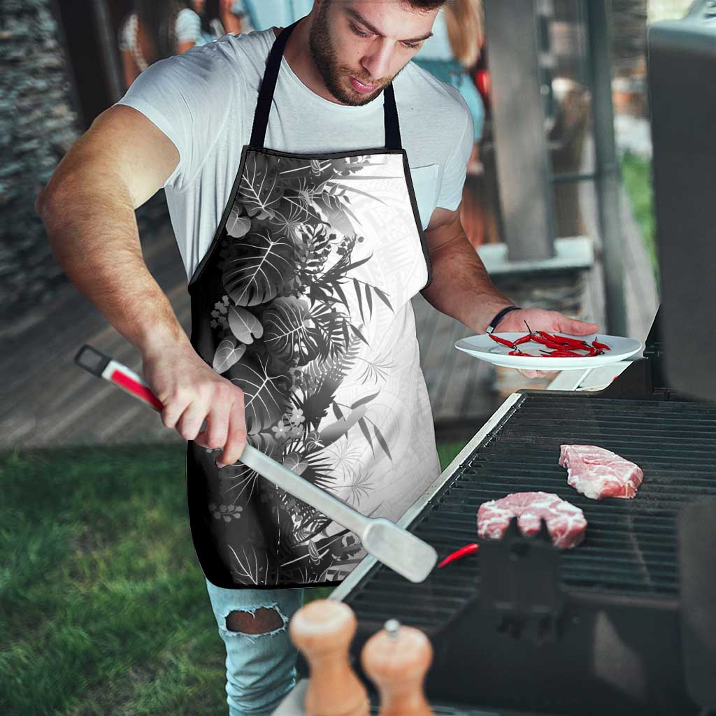 Hawaii Tropical Plant Monochrome Apron Vibrant Polynesian Pattern LT01 - Polynesian Pride