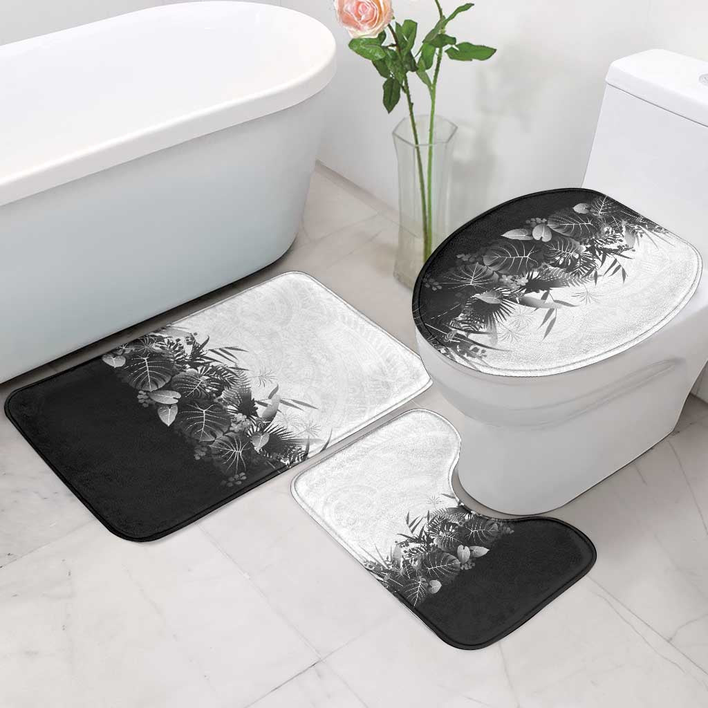 Hawaii Tropical Plant Monochrome Bathroom Set Vibrant Polynesian Pattern LT01 - Polynesian Pride