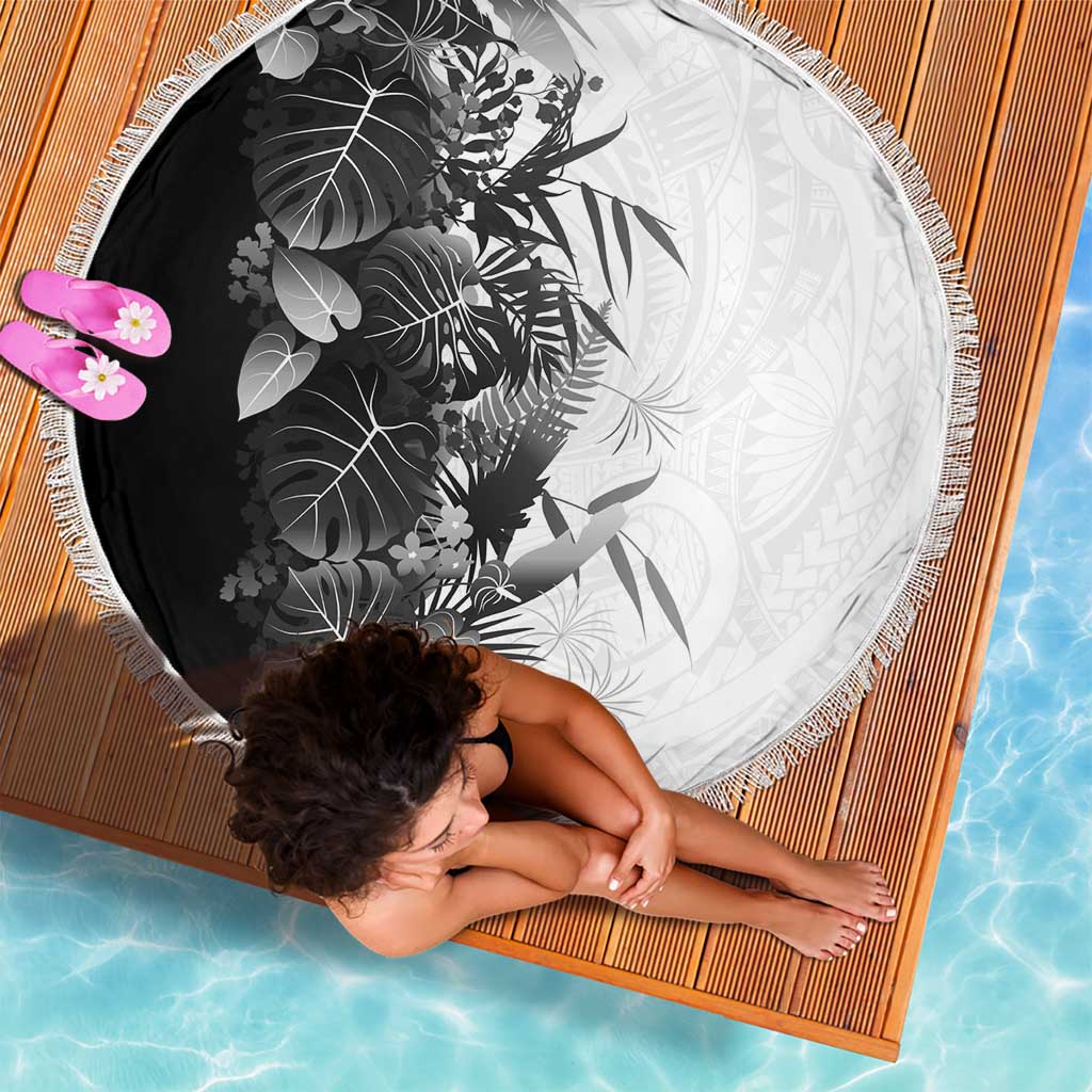 Hawaii Tropical Plant Monochrome Beach Blanket Vibrant Polynesian Pattern LT01 - Polynesian Pride