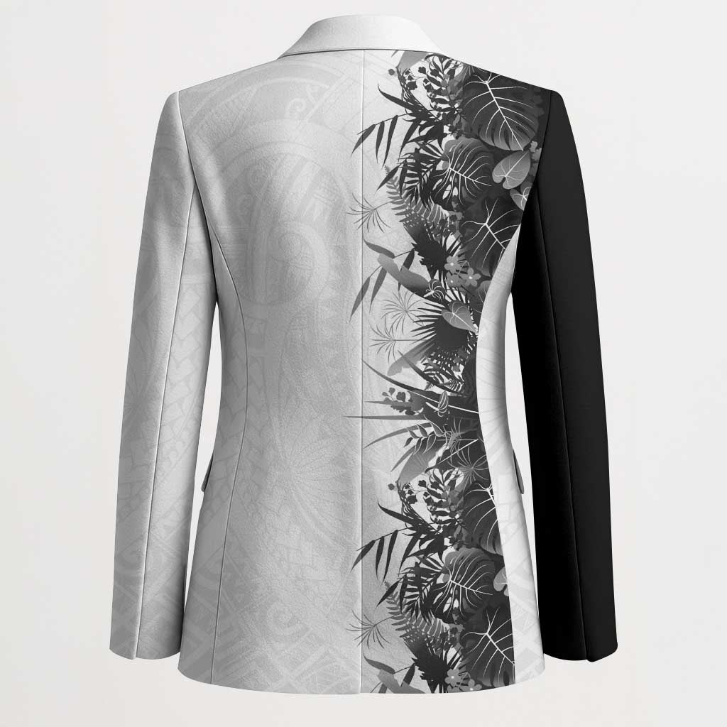 Hawaii Tropical Plant Monochrome Blazer Vibrant Polynesian Pattern LT01 - Polynesian Pride
