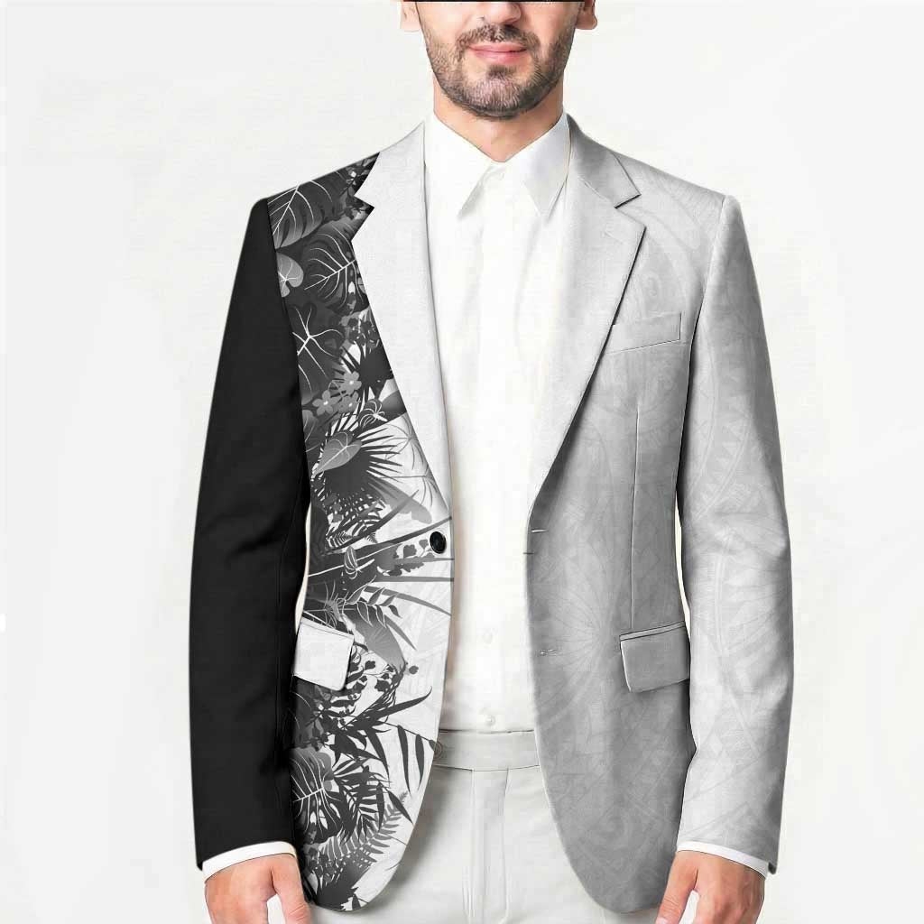 Hawaii Tropical Plant Monochrome Blazer Vibrant Polynesian Pattern LT01 - Polynesian Pride
